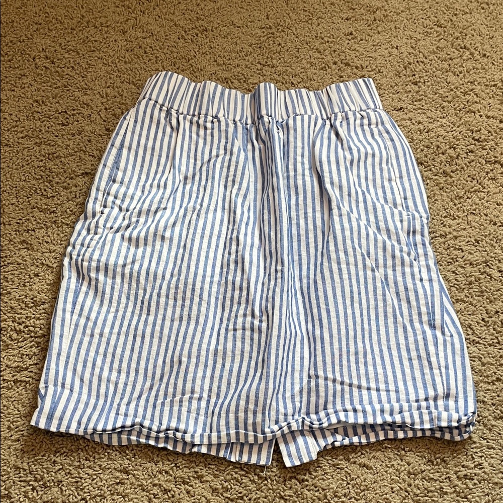 J. Crew Blue & White Striped Women's Skirt